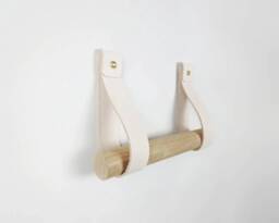 Oak & Leather Toilet Roll Holder - thumbnail 3