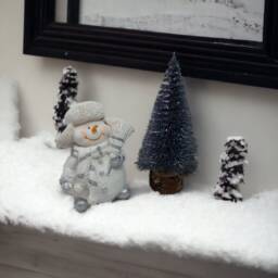 Sparkly Dark Silver Mini Christmas Tree Holiday Decor - 3.93/5.9 Inch - thumbnail 3