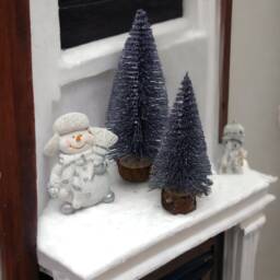 Sparkly Dark Silver Mini Christmas Tree Holiday Decor - 3.93/5.9 Inch - thumbnail 4