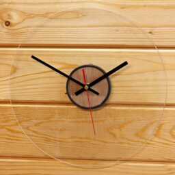 Glass Wall Clock - New 28cm Handmade Wooden Modern Unique Gift Off The Clocks - thumbnail 3