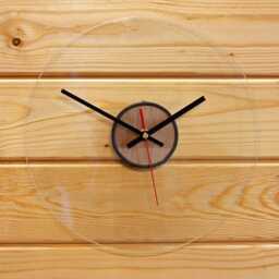 Glass Wall Clock - New 28cm Handmade Wooden Modern Unique Gift Off The Clocks - thumbnail 4