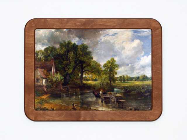 The Hay Wain John Constable Trees Stream River Countryside Nature Landscape Classic Painting Wooden Framed Art Print - image 1