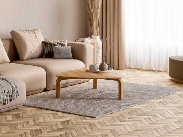 Modern Coffee Table - Unusual Shape Coffee Table Low Wooden Mid-Century Unique - image 1