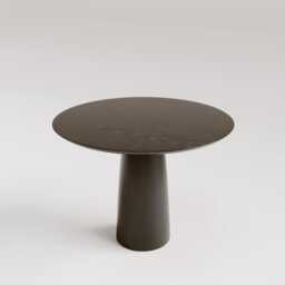 Round Oak Dining Table, Solid Top On Pedestal Base, Modern Scandinavian Design