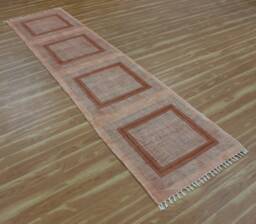 Hallway Stair Runner Rug Cotton Area Carpet Brown Black Dhurrie Garden Yoga Mat Dining Room Kilim 2.6x6 3x10 4x12 Feet