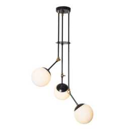 Mid-Century Modern Sputnik Chandelier - Globe Pendant Light With Adjustable Arms - thumbnail 2