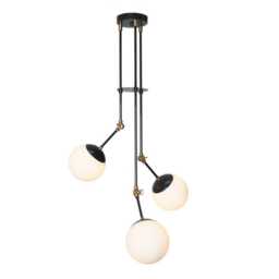 Mid-Century Modern Sputnik Chandelier - Globe Pendant Light With Adjustable Arms - thumbnail 3