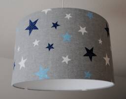 "Lampshade ""Gray-Blue-White" - thumbnail 1