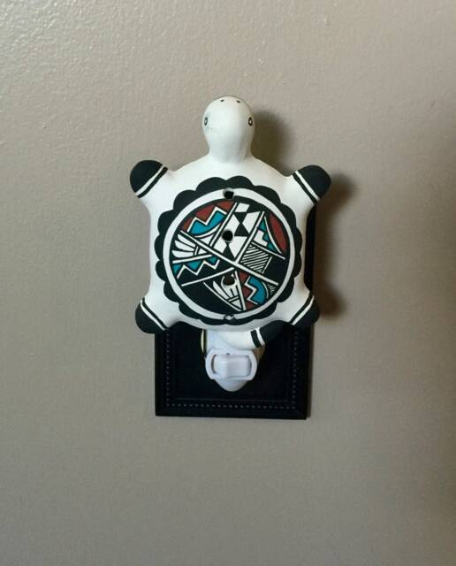 Southwestern Turtle Night Light By Native American Artist - image 1