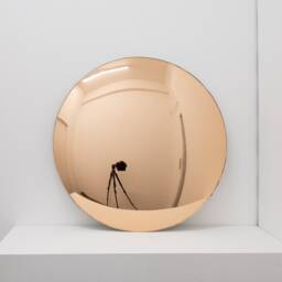 Orbis??? Convex Rose Gold Tinted Contemporary Frameless Mirror - thumbnail 3