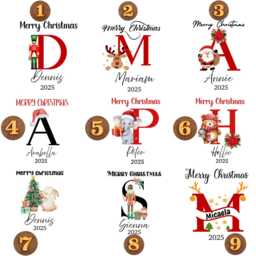 Personalised Christmas Ornament 2025 - Custom Name Bauble Ceramic Xmas Tree Decoration Gift For Kids & Family UK - thumbnail 4