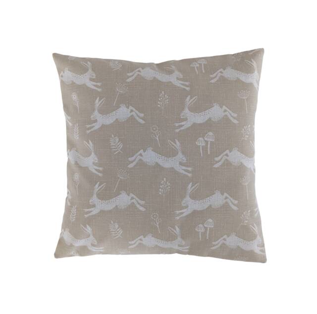 "Jumping Hares Natural Cushion Cover 14"" 16"" 18"" 20" - image 1