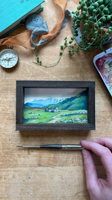 Highland Home Diorama Print - image 1