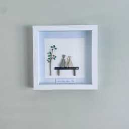 Personalised Pebble Family Wall Art - Framed Picture Handmade in Cornwall - thumbnail 2