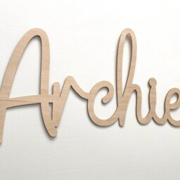 Custom Text Wall Art, Personalised Name Sign, Nursery Decor, Playroom Children's Art - Natural Wood Option Multiple Sizes - thumbnail 3