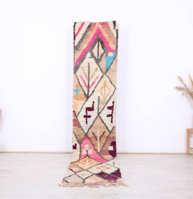 Moroccan Runner Rug, Boujaad Rug. 2x10Ft - image 1