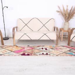 Moroccan Runner Rug, Boujaad Rug. 2x10Ft - thumbnail 4