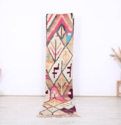 Moroccan Runner Rug, Boujaad Rug. 2x10Ft - thumbnail 1