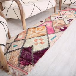Moroccan Runner Rug, Boujaad Rug. 2x10Ft - thumbnail 3