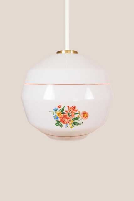 Mirjam Vintage Pendant Light Mcm Hanging Handcrafted Glass Lamp Retro Ceiling Fixture Yugoslavia Gold Brass - image 1