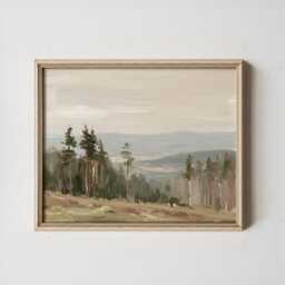 Cedar Forest Poster, Misty Valley Print, Nature Wall Art, Paper - thumbnail 4