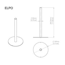 Freestanding Toilet Paper Holder - Matte White Bathroom Storage Stand - Holds 3 Spare Rolls Elpo - thumbnail 4