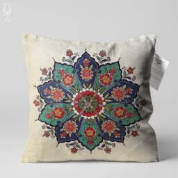"Floral Tapestry Woven Cushion Cover, 17""x17" - thumbnail 3