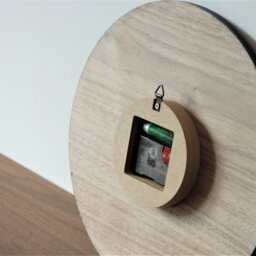 Walnut Veneer Wall Clock, Modern Scandinavian Style, 11.9 - thumbnail 4