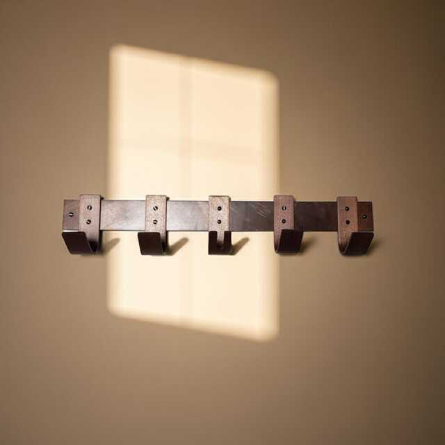 Handcrafted Walnut Coat Rack - Modern Wall Hook With Key - image 1