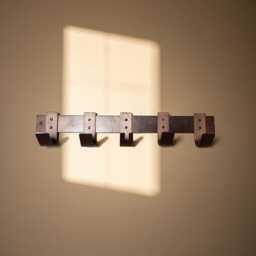 Handcrafted Walnut Coat Rack - Modern Wall Hook With Key - thumbnail 1
