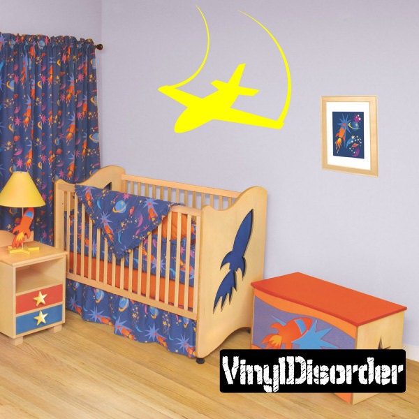 Airplane Vinyl Wall Decal Or Car Sticker - Mvd007Et - image 1