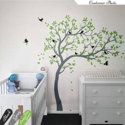 Large Tree Wall Decals Nursery Sticker Kids Room Art Decor Mural 032R - thumbnail 1
