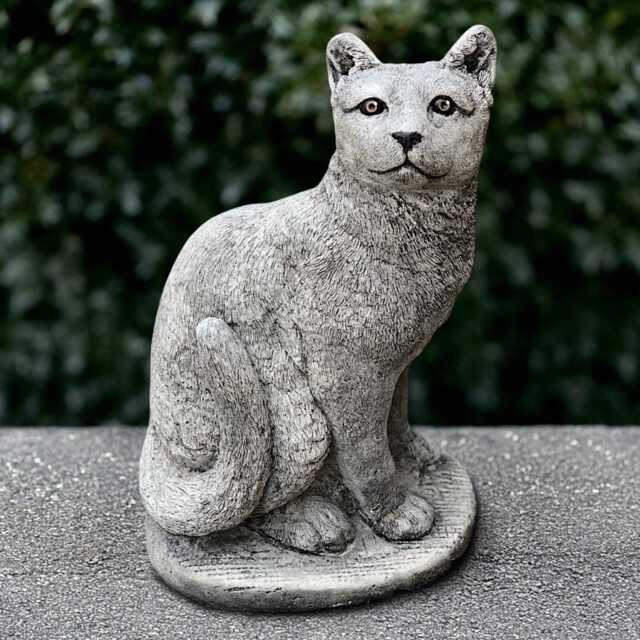 Concrete Kitty Sculpture Cement Cat Figurine Outdoor Kitten Statue Pet Decoration Handmade Ornament Yard Art Kitty Lover Gift - image 1