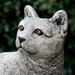 Concrete Kitty Sculpture Cement Cat Figurine Outdoor Kitten Statue Pet Decoration Handmade Ornament Yard Art Kitty Lover Gift - thumbnail 4