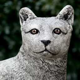 Concrete Kitty Sculpture Cement Cat Figurine Outdoor Kitten Statue Pet Decoration Handmade Ornament Yard Art Kitty Lover Gift - thumbnail 3