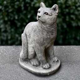 Concrete Kitty Sculpture Cement Cat Figurine Outdoor Kitten Statue Pet Decoration Handmade Ornament Yard Art Kitty Lover Gift - thumbnail 2
