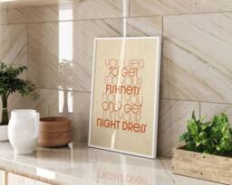 You Used To Get It in Your Fishnets Arctic Monkeys Lyric Wall Art Print Black White Typography Poster A3 A4 Framed Unframed - thumbnail 1