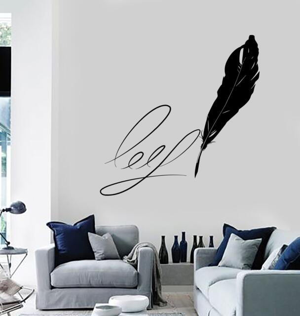 Wall Vinyl Decal Writing Pen Writer Journalist Amazing Romantic Decor Mural Art 1492Dz - image 1