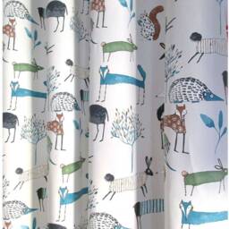 Curtain Tonja - Cotton Curtain With Forest Animal Motif, Handmade - thumbnail 3