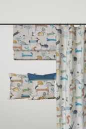 Curtain Tonja - Cotton Curtain With Forest Animal Motif, Handmade - thumbnail 1