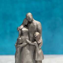 10 Year Anniversary Aluminum Sculpture, 10Th Family Portrait, Gift For Men, Her, Years Husband - thumbnail 4