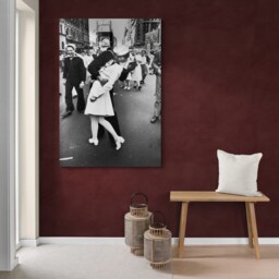 Sailor Kissing Nurse - Times Square Wrapped Framed Canvas Rolled Photo/Poster Print - thumbnail 2