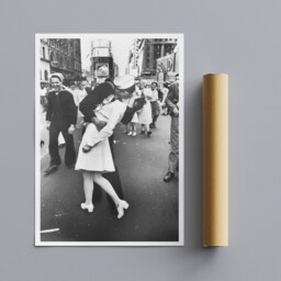 Sailor Kissing Nurse - Times Square Wrapped Framed Canvas Rolled Photo/Poster Print - thumbnail 3