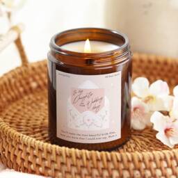 Personalised Daughter Wedding Day Candle Gift Scented Soy Wax Apothecary Jar - thumbnail 1