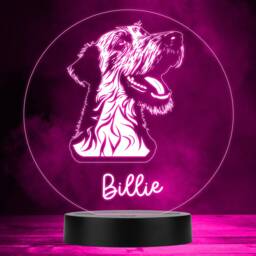 Irish Wolfhound Dog Pet Multicolour Personalised Gift Led Lamp Night Light - Bedroom