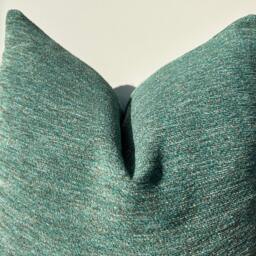Chenille Linen Pillow Cover, Mint Green Textured Sofa Decor - 20x20 - thumbnail 3