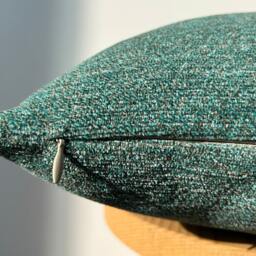 Chenille Linen Pillow Cover, Mint Green Textured Sofa Decor - 20x20 - thumbnail 2