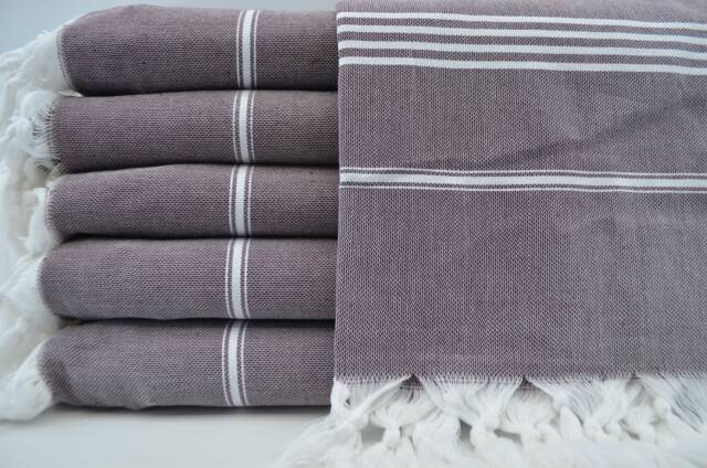 "Maroon Color Blanket, 165cmx230cm, Turkish Beach Throw, Turkish Blanket, Turkish Throw, 65""x91" - image 1