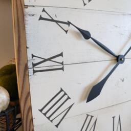 Square Barn Wood Wall Clock Rustic Kitchen Decor, 25 - thumbnail 3