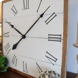 Square Barn Wood Wall Clock Rustic Kitchen Decor, 25 - thumbnail 2